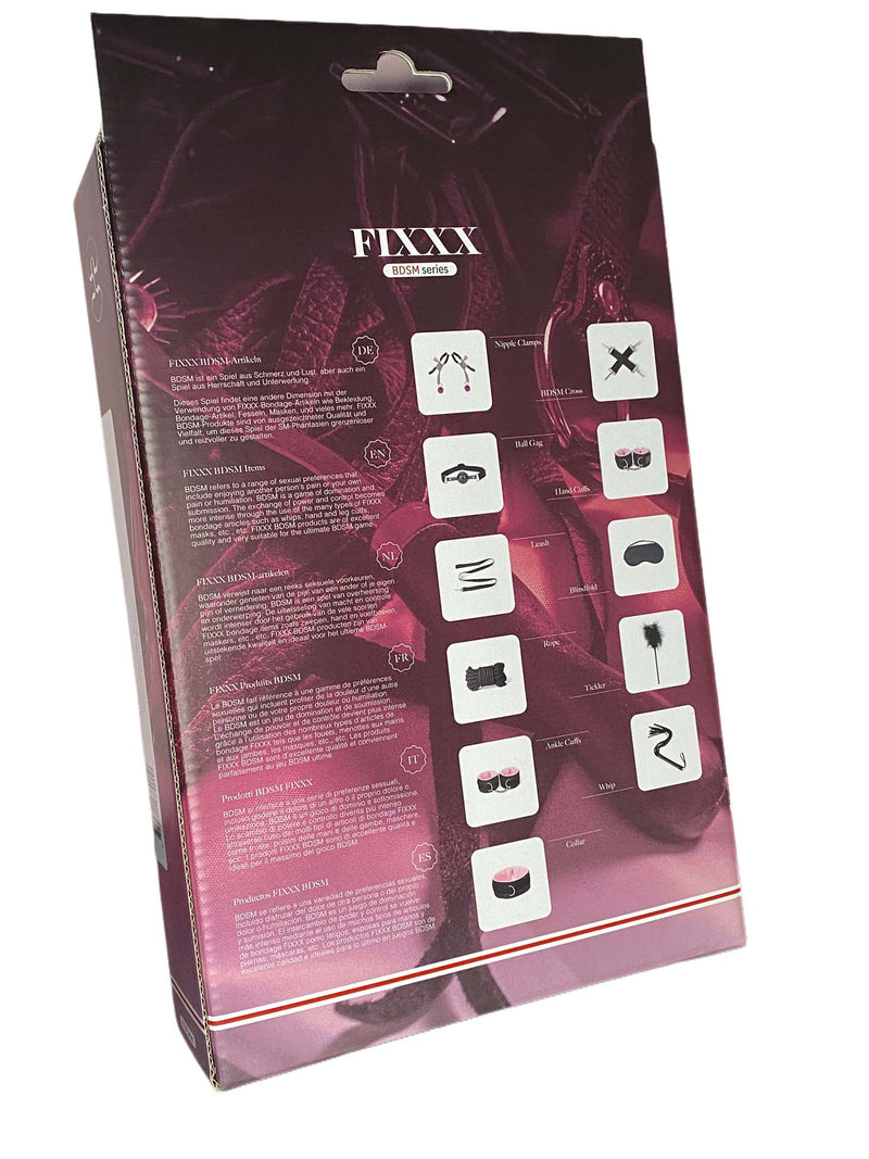 Fixxx - BDSM Set - #PinkSession- 11 delen - Zwart/Roze-Laced-up.nl