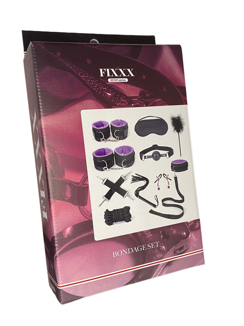Fixxx - BDSM Set - #PurpleHaze- 11 delen - Zwart/Paars-Laced-up.nl