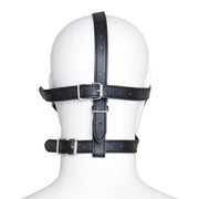 Fixxx - Blinddoek met Ball Gag - Verstelbaar - PU-Leer - Zwart-Laced-up.nl