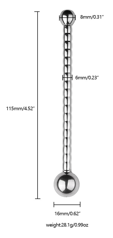 Fixxx - Bolletjes Penis Plug - Zilver - Verschillende Diameters-Laced-up.nl
