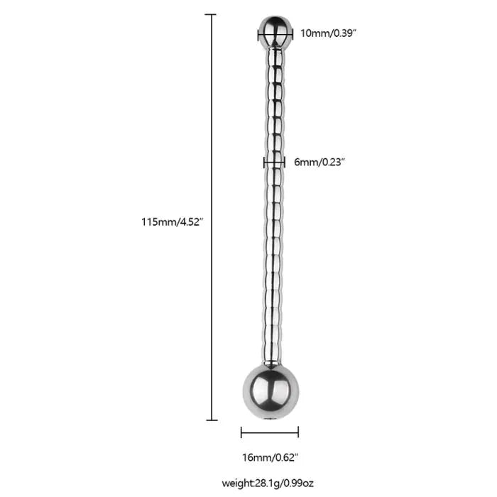 Fixxx - Bolletjes Penis Plug - Zilver - Verschillende Diameters-Laced-up.nl