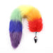 Fixxx - Buttplug met Vossenstaart - Lengte 45 cm - Diameter Plug 28 mm - Rainbow-Laced-up.nl
