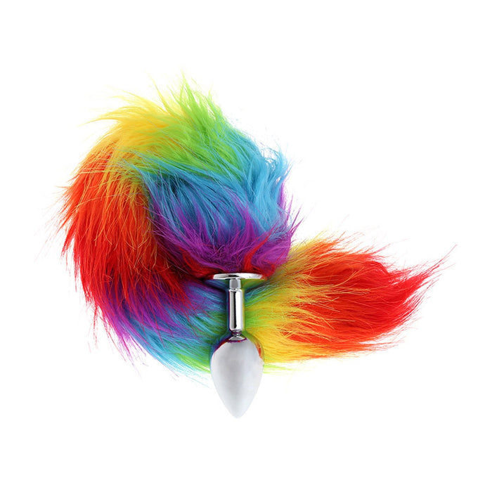 Fixxx - Buttplug met Vossenstaart - Lengte 45 cm - Diameter Plug 28 mm - Rainbow-Laced-up.nl