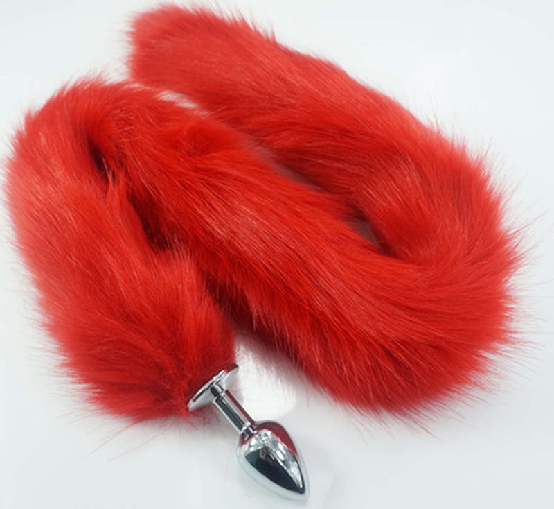 Fixxx - Buttplug met Vossenstaart - Lengte 45 cm - Diameter Plug 28 mm - Rood-Laced-up.nl