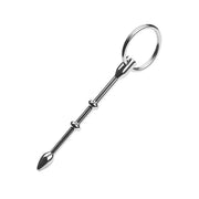 Fixxx - Catheter Penis Plug met 3 Kralen en Ring - RVS - Zilver-Laced-up.nl