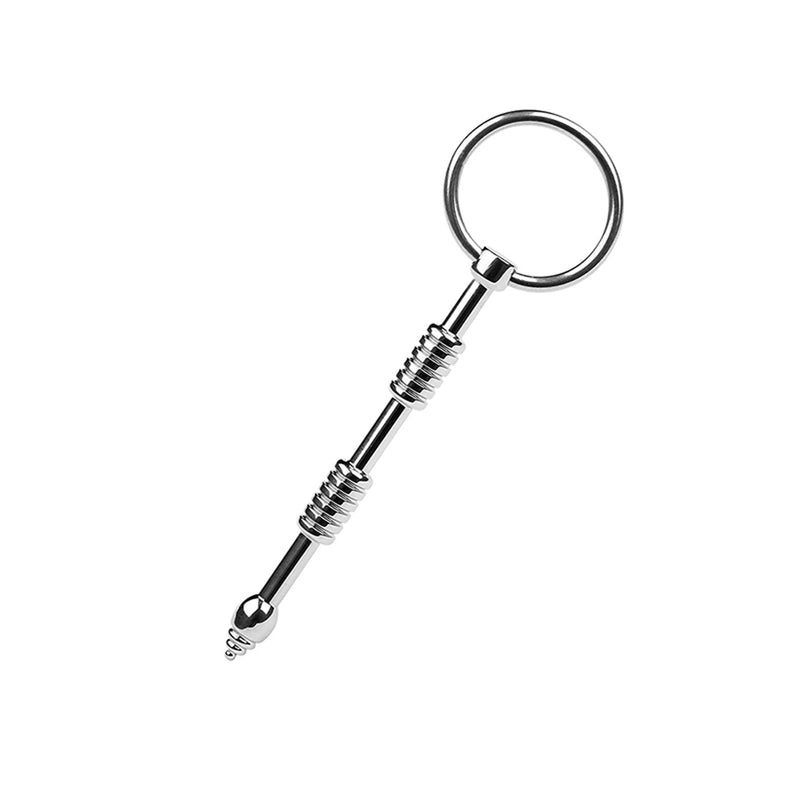 Fixxx - Cathether Penis Plug met Ribbels - RVS - Zilver-Erotiekvoordeel.nl
