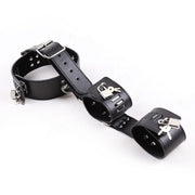 Fixxx - Collar met Boeien aan Riem - Zwart-Laced-up.nl