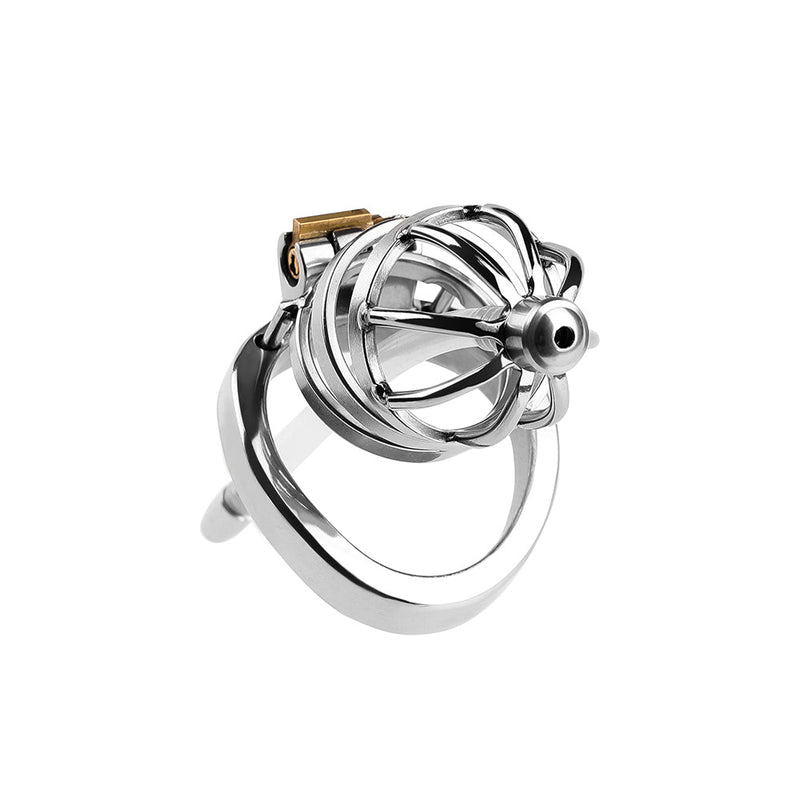 Fixxx - Ethan - Kuisheidskooi met Holle Penisplug - Zilver - Twee Diameters-Laced-up.nl
