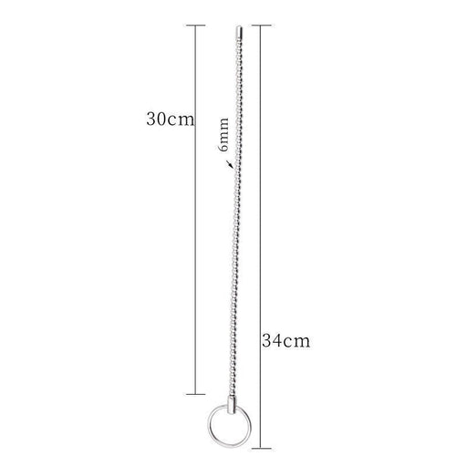 Fixxx - Extra Lange Bolletjes Penis Plug - 315 mm - Zilver-Erotiekvoordeel.nl