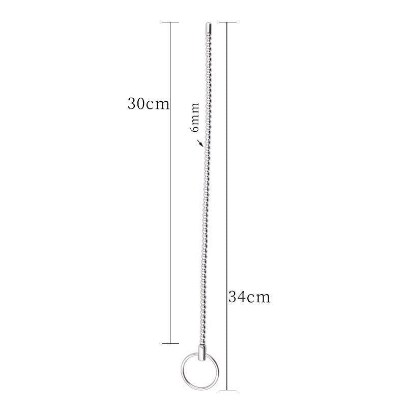 Fixxx - Extra Lange Bolletjes Penis Plug - 315 mm - Zilver-Laced-up.nl