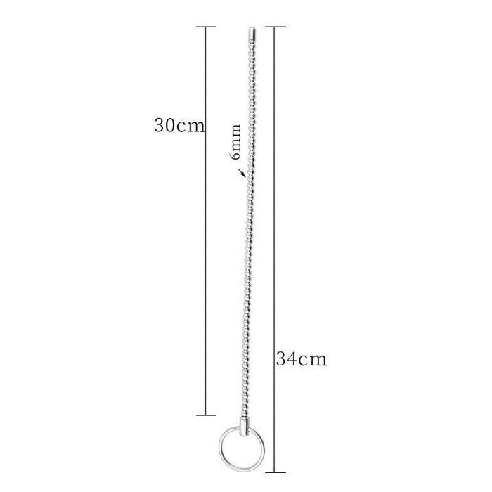 Fixxx - Extra Lange Bolletjes Penis Plug - 315 mm - Zilver-Laced-up.nl