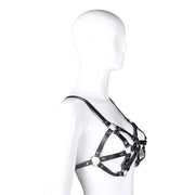 Fixxx - Fetish BH-Harnasje - PU-Leer - One Size - Zwart-Laced-up.nl