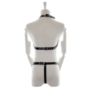 Fixxx - Fetish BH en Slipje - Set Nr. 1 - PU-Leer - One Size - Zwart-Laced-up.nl