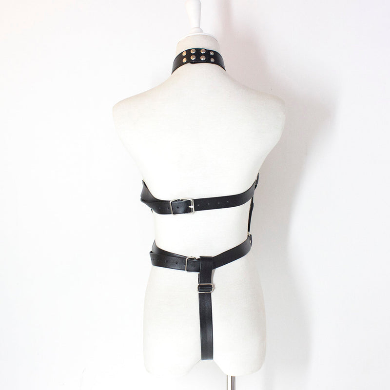 Fixxx - Fetish Harnasje - PU-Leer - One Size - Zwart-Laced-up.nl