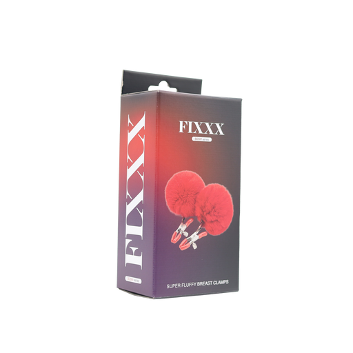 Fixxx - Fluffy Pompom Tepelklemmen - Rood-Erotiekvoordeel.nl
