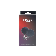 Fixxx - Fluffy Pompom Nipple Clamps - Black - Laced-up.nl