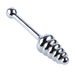 Fixxx - Geribbelde Aluminium Buttplug Poker met Handvat - Zilver-Laced-up.nl