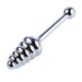 Fixxx - Geribbelde Aluminium Buttplug Poker met Handvat - Zilver-Laced-up.nl