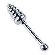 Fixxx - Geribbelde Aluminium Buttplug Poker met Handvat - Zilver-Laced-up.nl