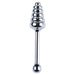 Fixxx - Geribbelde Aluminium Buttplug Poker met Handvat - Zilver-Laced-up.nl