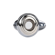Fixxx - Geribbelde Holle Buttplug - Aluminium - Zilver-Laced-up.nl