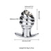 Fixxx - Geribbelde Holle Buttplug - Aluminium - Zilver-Laced-up.nl