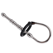 Fixxx - Geribbelde Penis Plug - Diameter 8 mm - Met Rekbare Eikelring - Zilver-Laced-up.nl