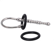 Fixxx - Geribbelde Penis Plug - Diameter 8 mm - Met Rekbare Eikelring - Zilver-Laced-up.nl