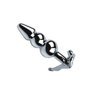 Fixxx - Geribbelde RVS Buttplug met Handvat in de vorm van een Mensenfiguur-Laced-up.nl