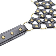 Fixxx - Harnasje met collar - PU-Leder - Verstelbaar - One Size - Zwart-Laced-up.nl