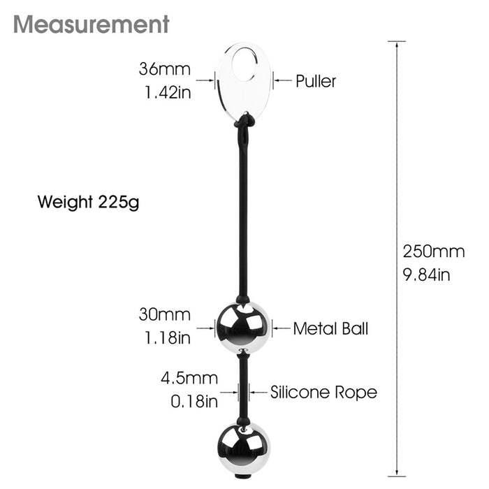 Fixxx - Heavy Metal Vagina Balletjes met Siliconen Koordje - Diameter 25 mm-Laced-up.nl