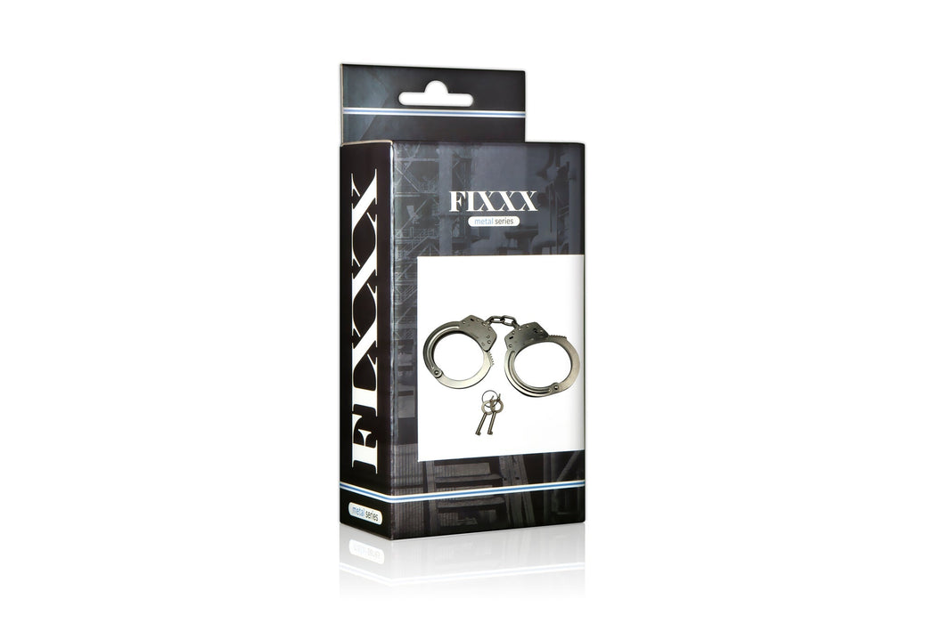 Fixxx - Heavy Metalen Handboeien met Ketting - RVS - Zilver-Laced-up.nl