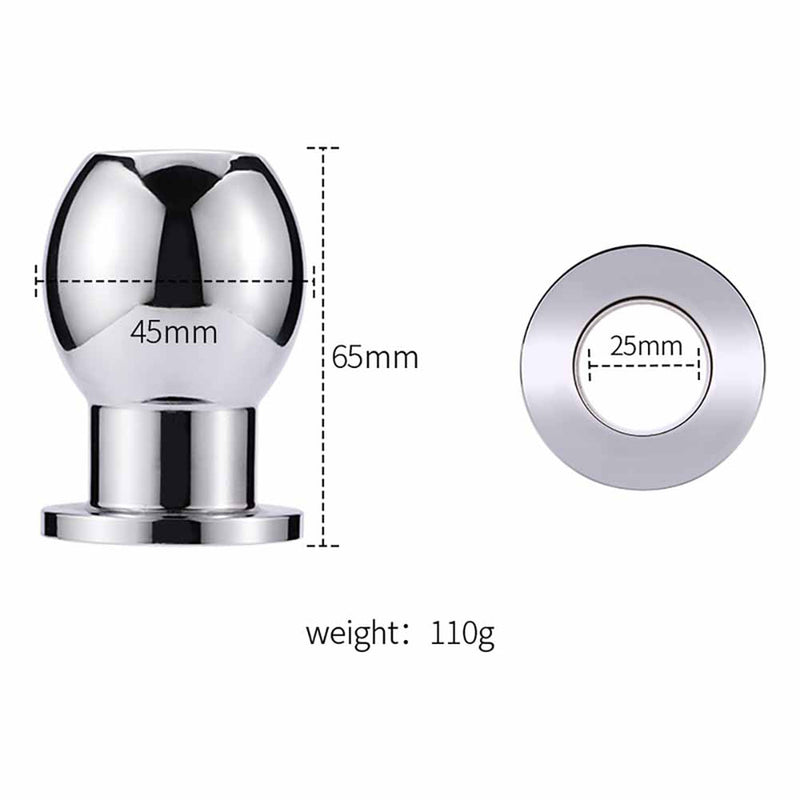 Fixxx - Holle Anaal Plug - Aluminium - Zilver - Twee Maten-Laced-up.nl