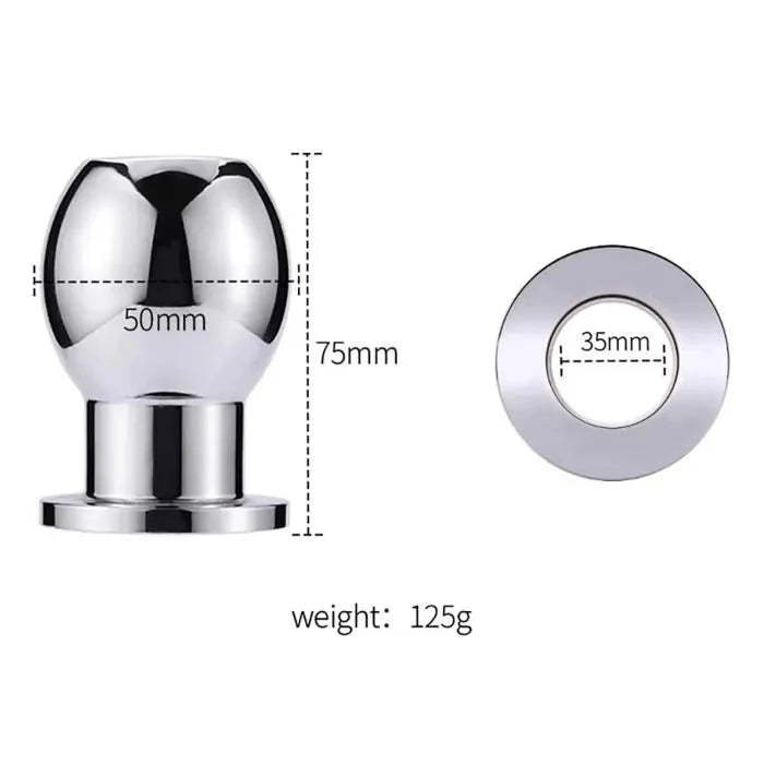 Fixxx - Holle Anaal Plug - Aluminium - Zilver - Twee Maten-Laced-up.nl