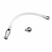 Fixxx - Holle Flexibele Penis Plug met Dopje - Lengte 175 mm - Zilver-Laced-up.nl