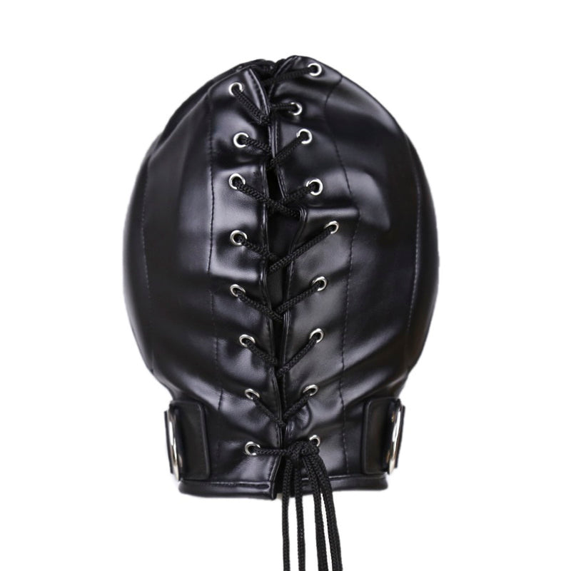 Fixxx - Hood met Ritsjes bij Ogen en Mond - Met Collar - Zwart-Laced-up.nl