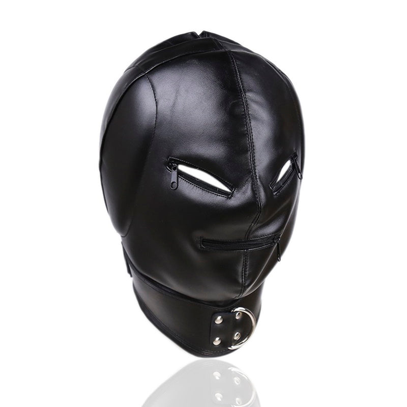 Fixxx - Hood met Ritsjes bij Ogen en Mond - Met Collar - Zwart-Laced-up.nl