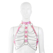 Fixxx - Kettingen Top - Lakleer - One Size - Reflection - Lichtroze-Laced-up.nl
