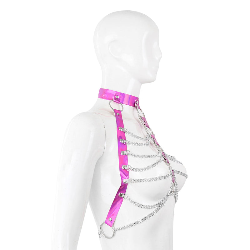 Fixxx - Kettingen Top - Lakleer - One Size - Reflection - Roze-Laced-up.nl