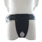 Fixxx - Kuisheidsgordel Heren - Opening Achterzijde - PU Leer - One Size - Zwart-Laced-up.nl