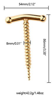 Fixxx - Kurkentrekker Penisplug - Goud - Diameter 8 mm-Erotiekvoordeel.nl