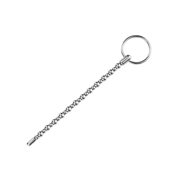 Fixxx - Lange Penis Plug met Bolletjes - 200 mm - Zilver-Laced-up.nl