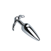 Fixxx - Lange RVS Buttplug met Handvat in de vorm van een mens-Laced-up.nl