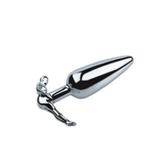 Fixxx - Lange RVS Buttplug met Handvat in de vorm van een mens-Laced-up.nl