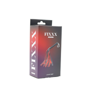 Fixxx - Luxury Flogger - Faux Leather - Black/Red-Laced-up.nl