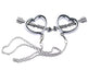 Fixxx - Metalen Hartvormige Tepelklemmen met Ketting - 2 stuks-Laced-up.nl