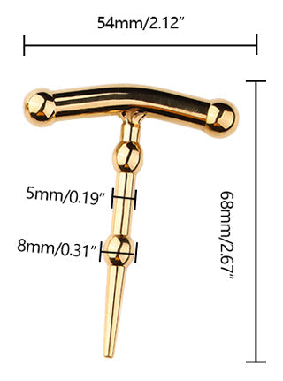Fixxx - Penisplug met Twee Bolletjes - Diameter 5-8 mm - Goud-Laced-up.nl