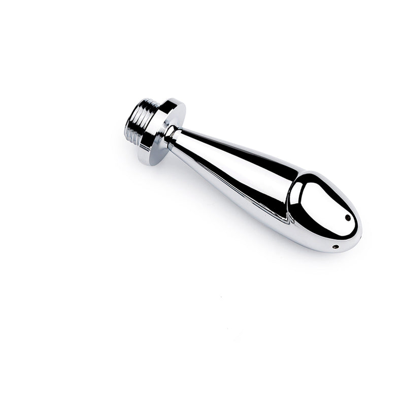 Fixxx - Penisvormige Anaal en Vaginaal Douche - Opzetstuk voor de Doucheslang - Zilver-Laced-up.nl