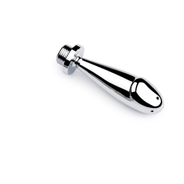 Fixxx - Penisvormige Anaal en Vaginaal Douche - Opzetstuk voor de Doucheslang - Zilver-Laced-up.nl