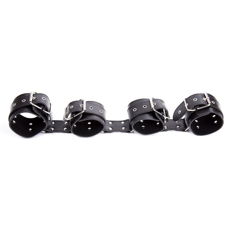 Fixxx - Pols en Enkelboeien aan Strap - PU-Leer - Zwart-Laced-up.nl